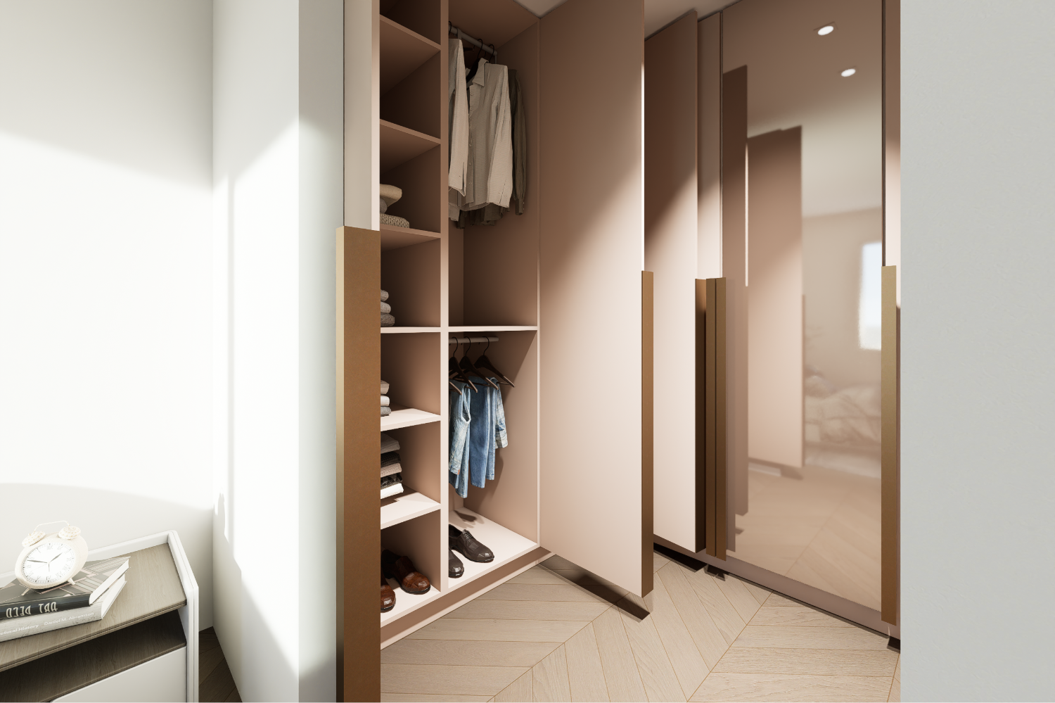 3D visualisatie walk in dressing ScherpVision.nl