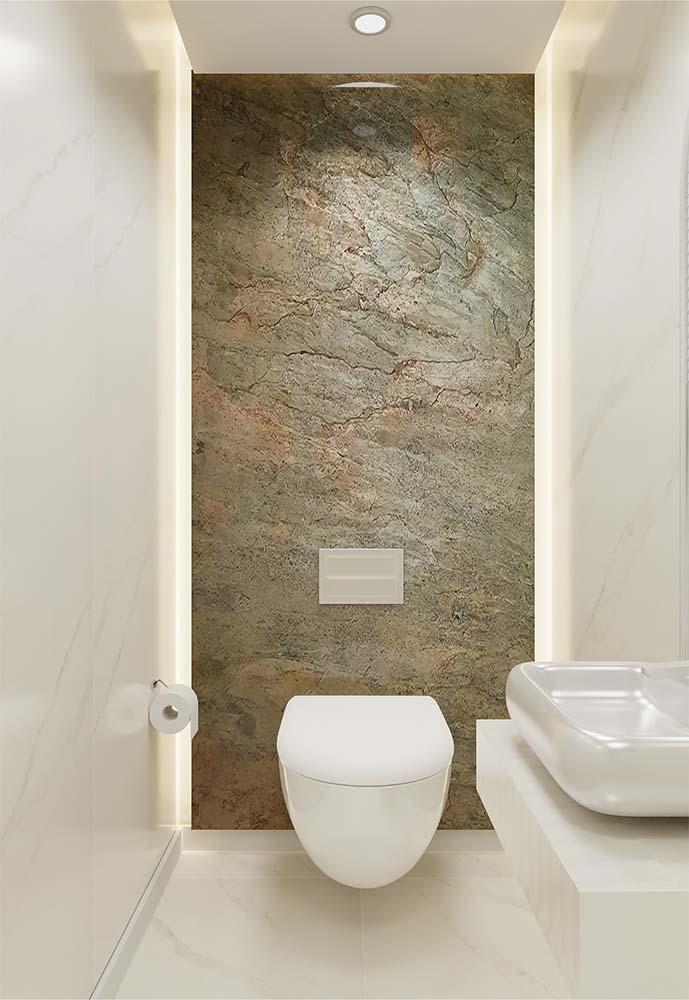 Inspiratie toilet ruimte met indirecte verlichting