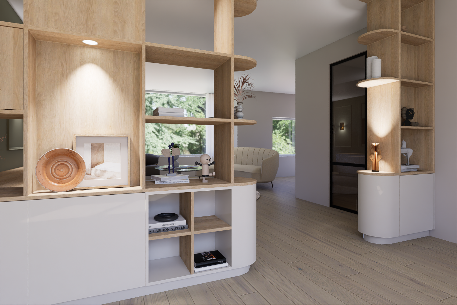 Artist Impression roomdivider detail ScherpVision.nl