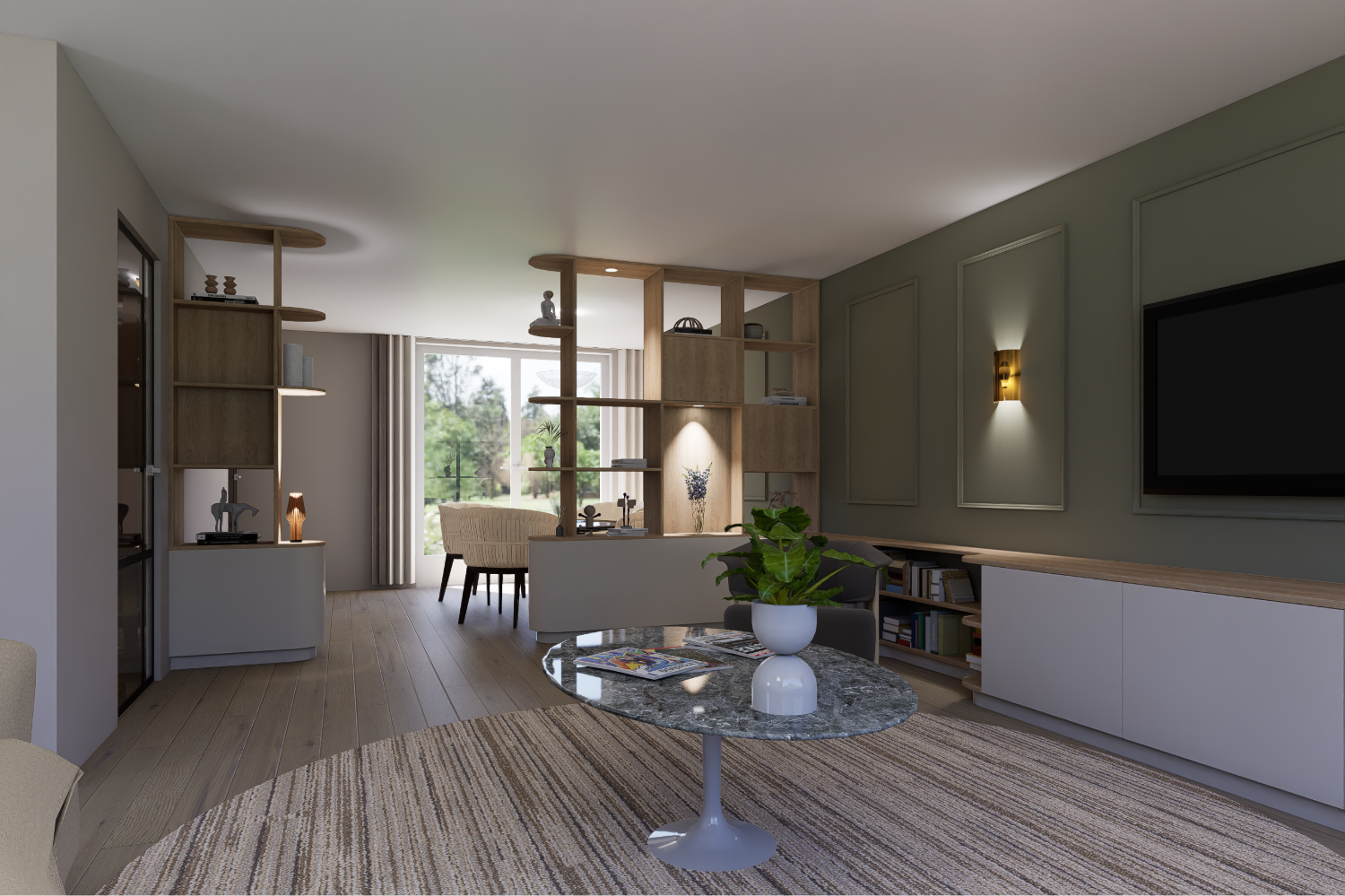 Artist Impression roomdivider ScherpVision.nl