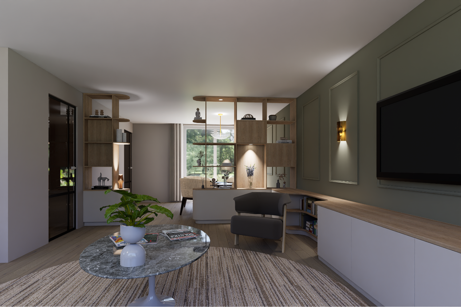 Artist Impression roomdivider ScherpVision.nl