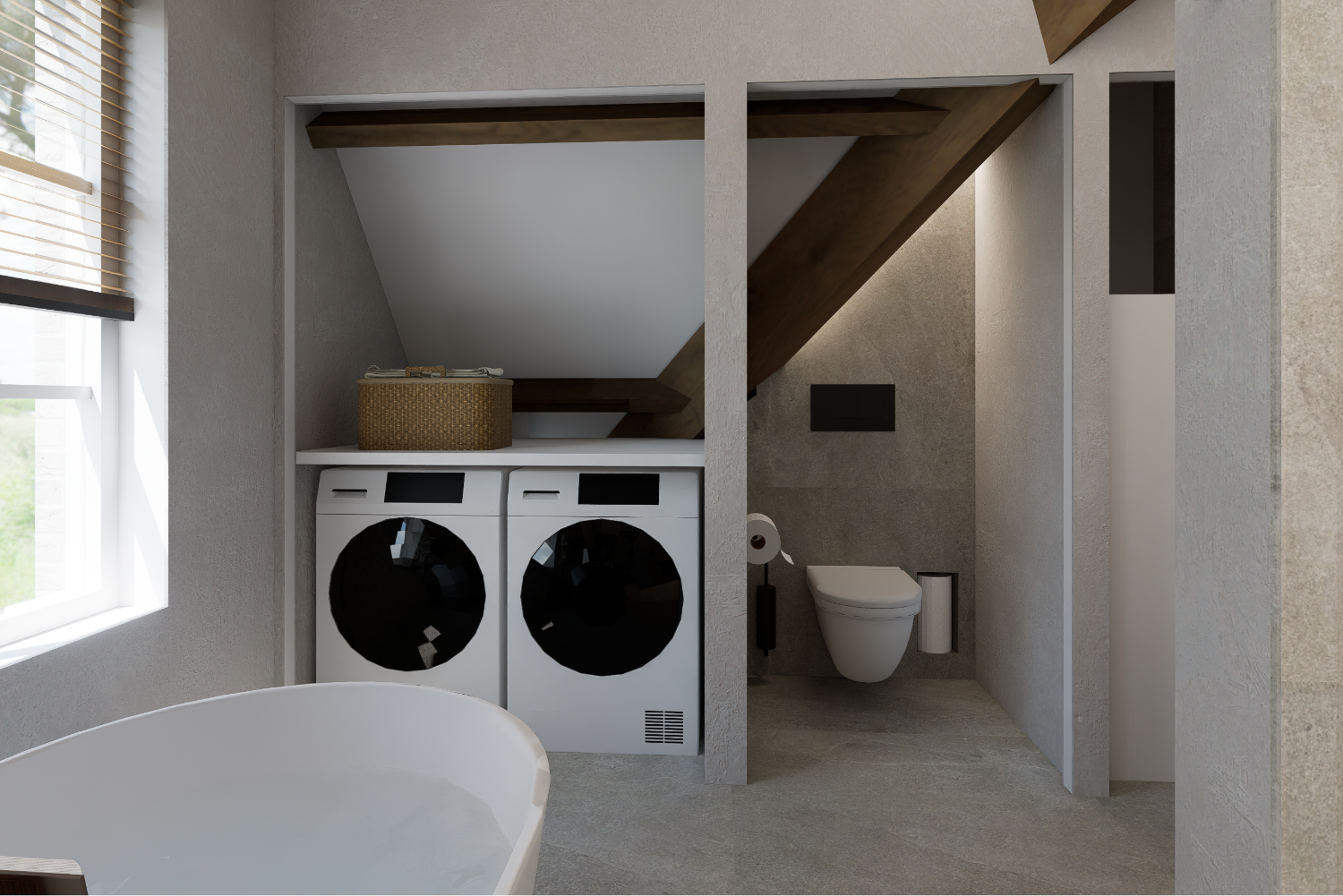 Artist Impression master bedroom en badkamer ensuite via ScherpVision.nl