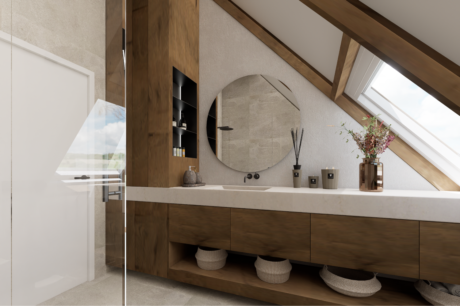 Artist Impression luxe badkamer via ScherpVision.nl