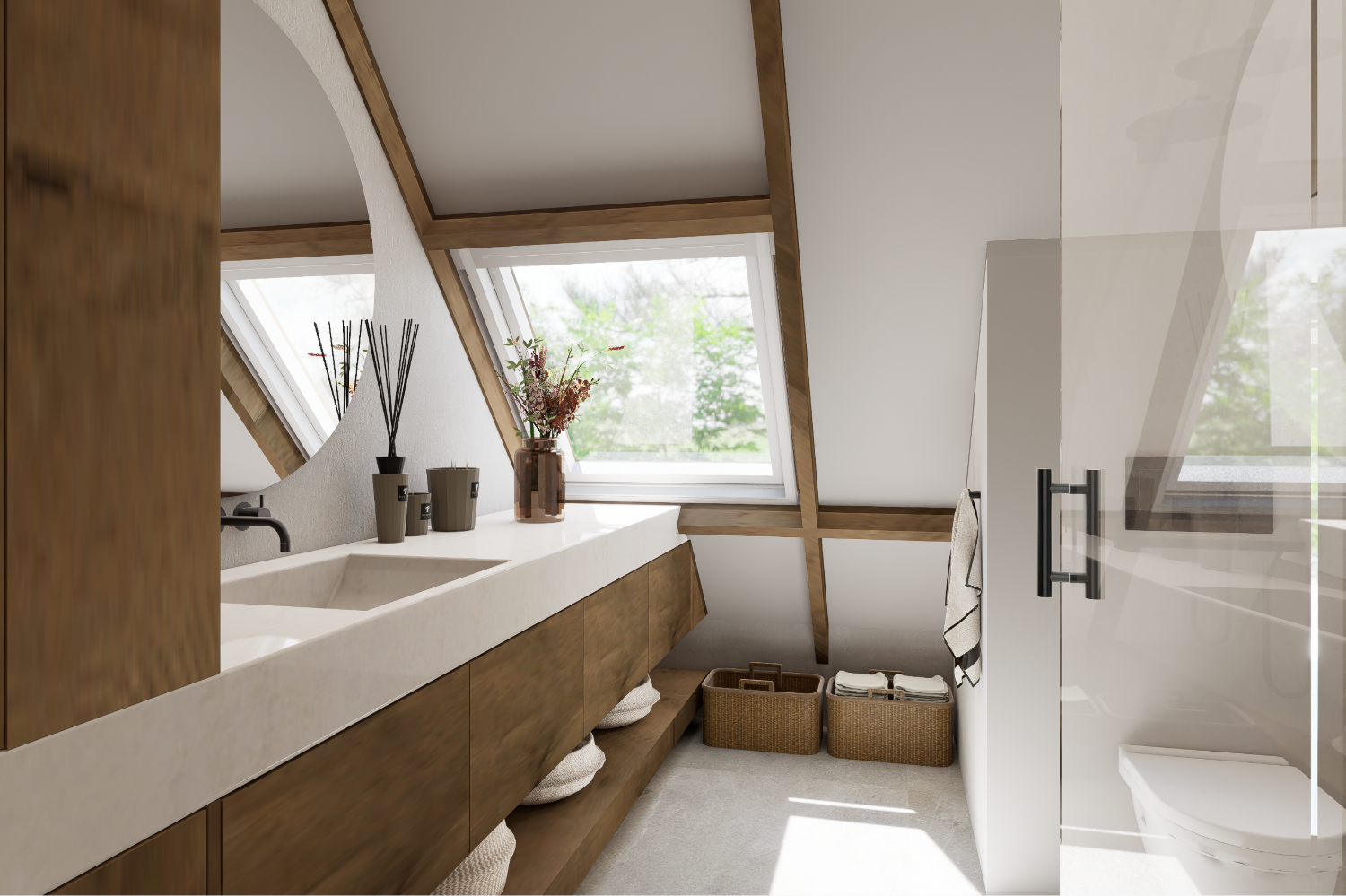 Artist Impression luxe badkamer via ScherpVision.nl